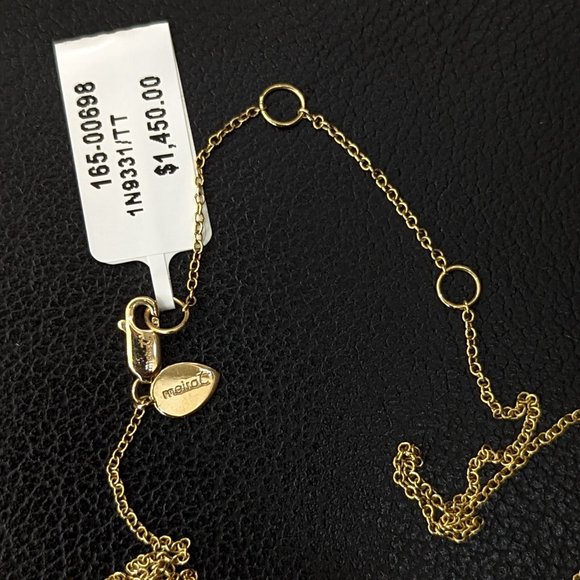 Meira T Teardrop Diamond Pave Lariat Necklace in 14 Karat Gold - Picture 4 of 7